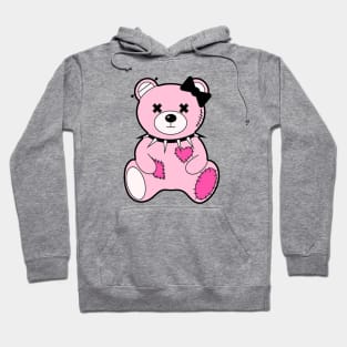 emo girl kawaii bunny and teddy bear Hoodie